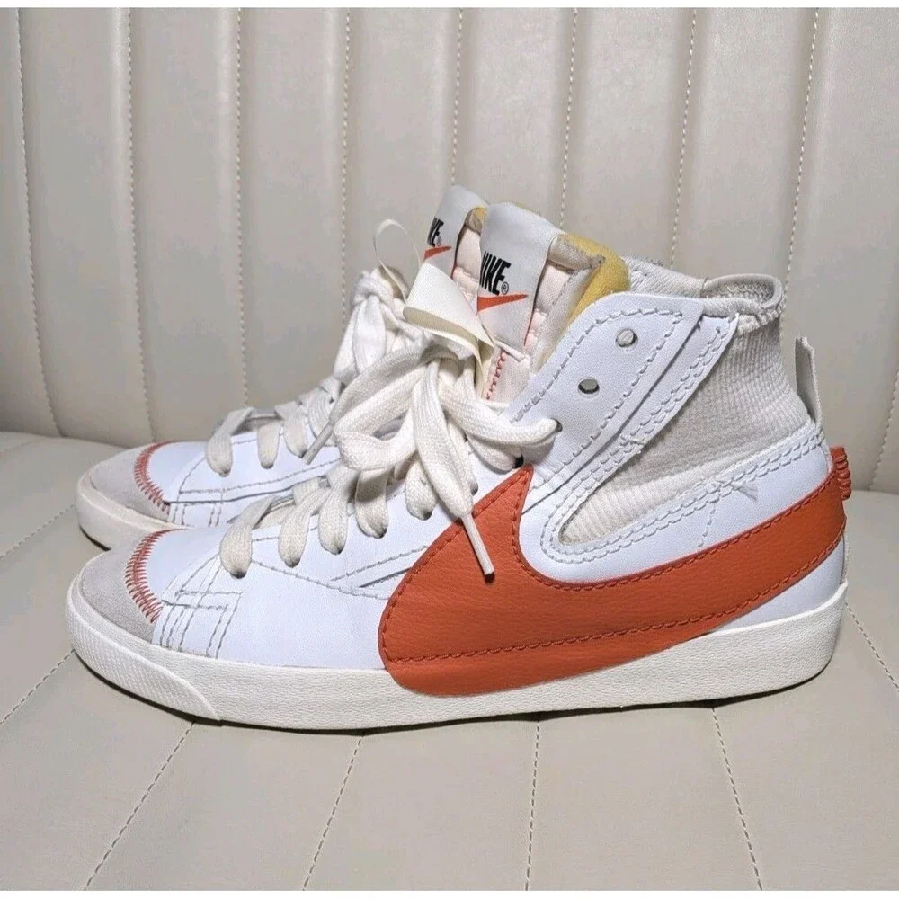 Nike Blazer '77 Jumbo Mid Top White Orange Mens 10.5 Retro Look DH7690-100